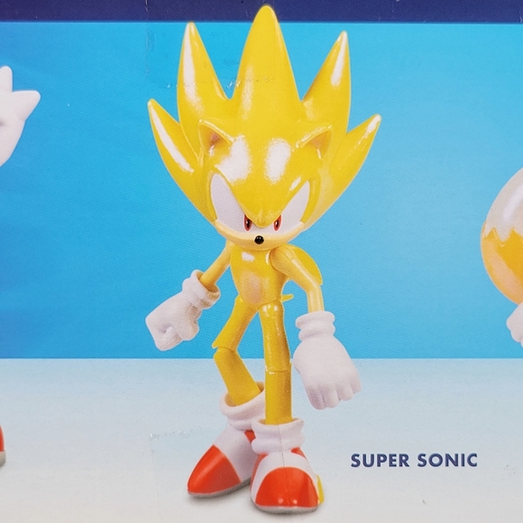 Sonic The Hedgehog Team Collection 4" Iridescent Knuckles Tails Super Sonic Set - Picture 7 of 8
